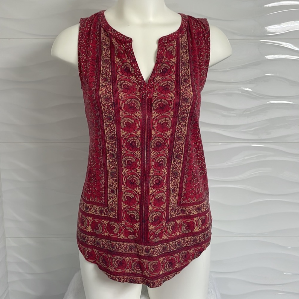 Lucky Brand Sleeveless V-neck Tank Top
